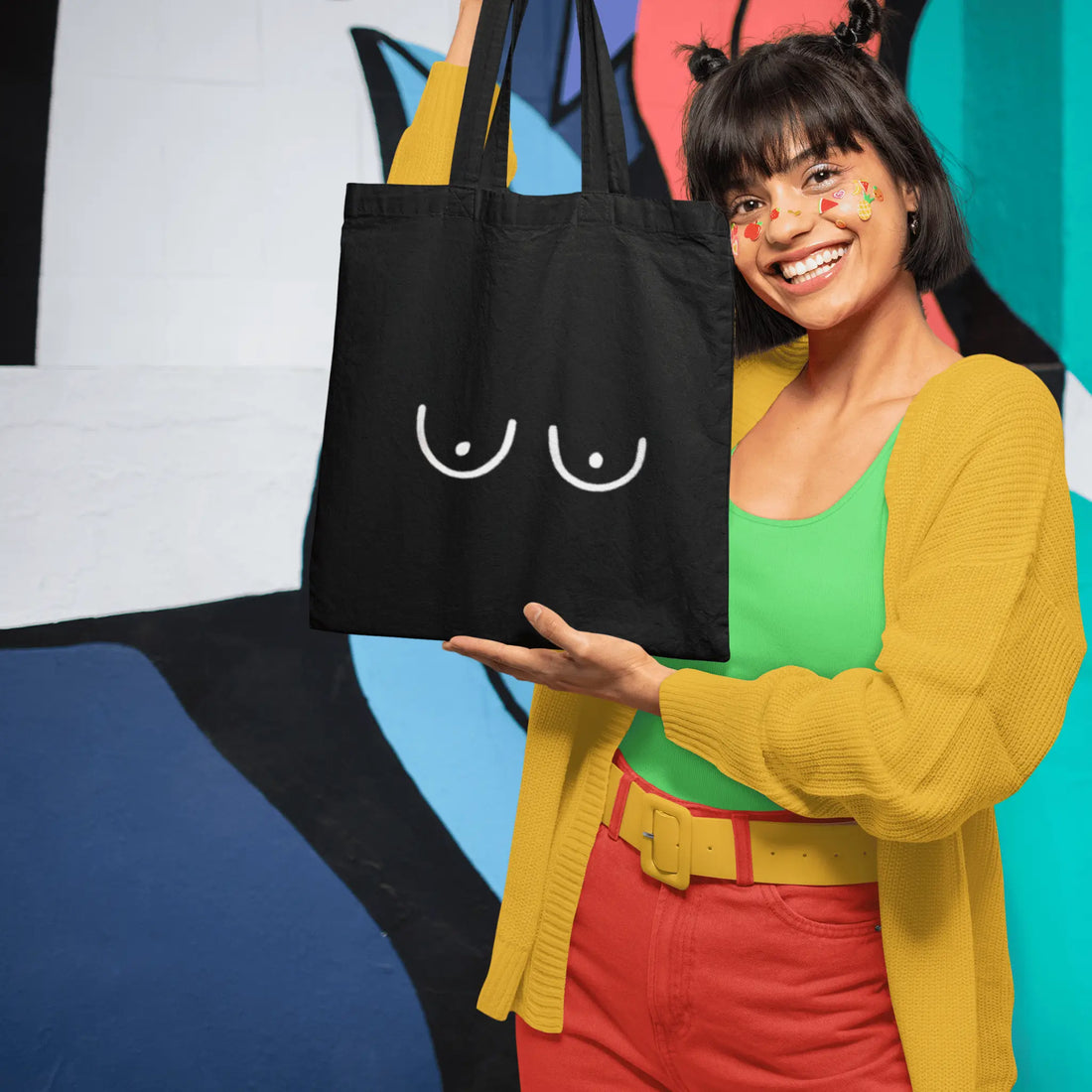 Boob Canvas Tote Bag – Funny Feminist Gift for Women | Reusable Eco Bag