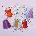 Holographic Era Tour Outfit Sticker Collection - Waterproof Swiftie Party Favors & Gifts
