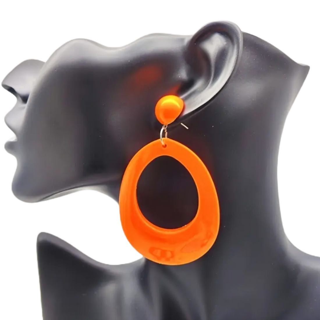 Fluorescent Hoop Earrings - Trendy Fashion Statement Jewelry