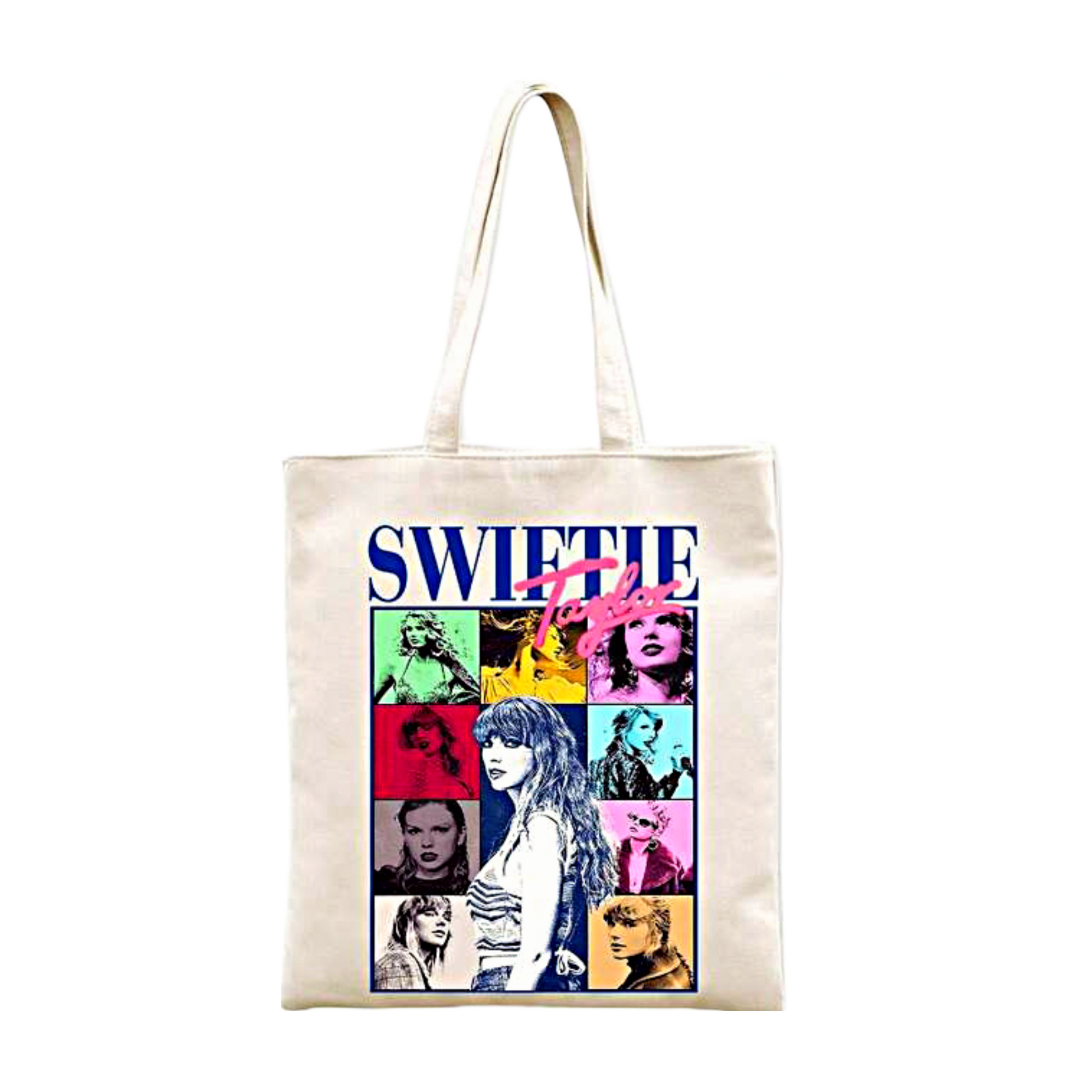 Pop-inspired canvas tote bag for everyday use
