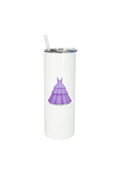Holographic Taylor Swift sticker of the purple Enchanted ballgown dress from the Speak Now era of the Eras Tour